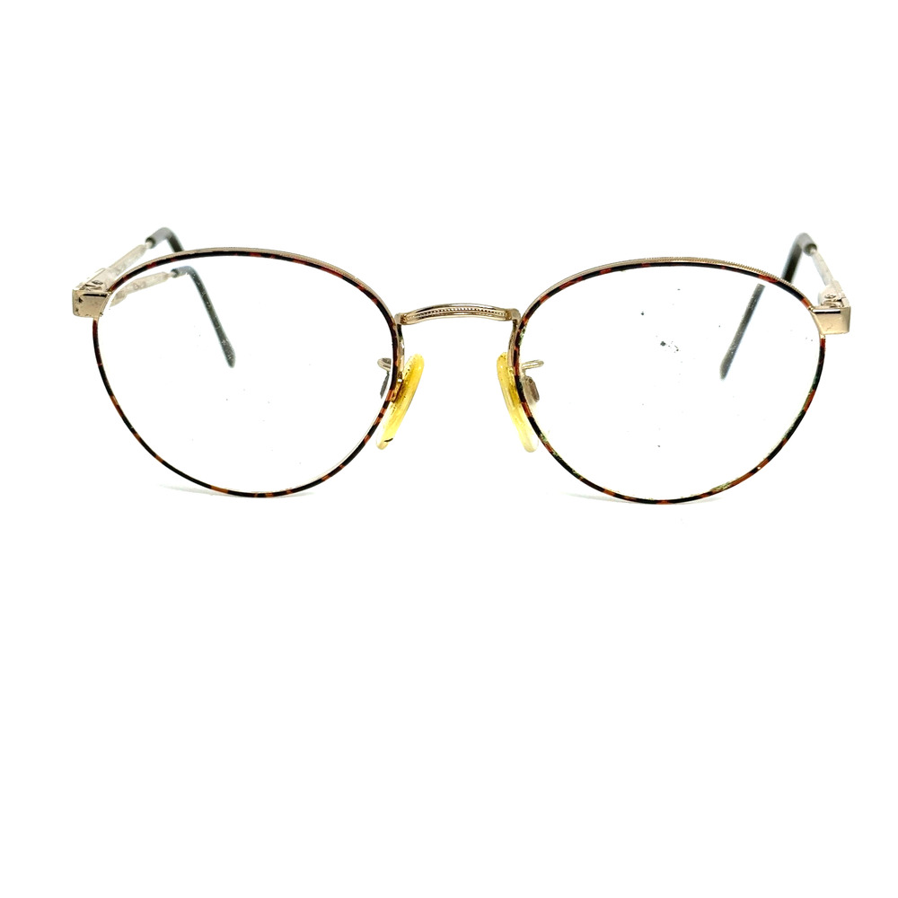 Luxottica 402‎ Eyeglasses Frame Women's Gold Metal Full Rim 47-17-135 H18100